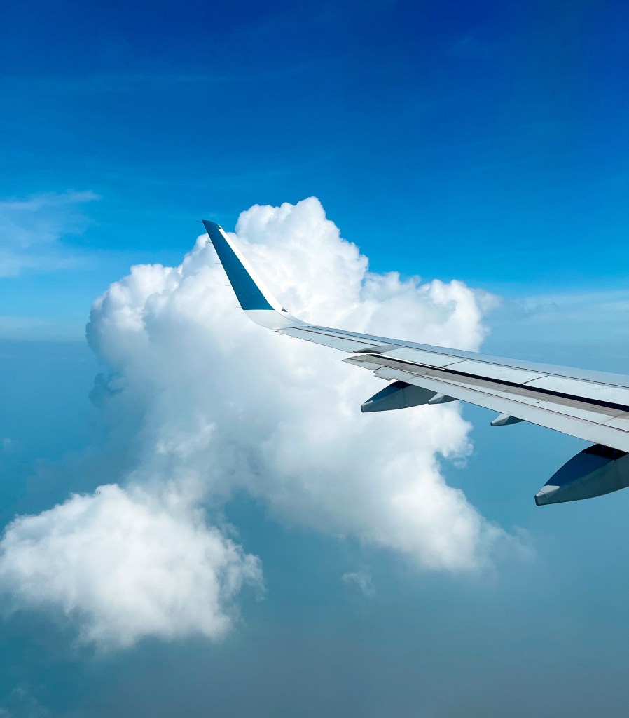 Blue sky from an airplane