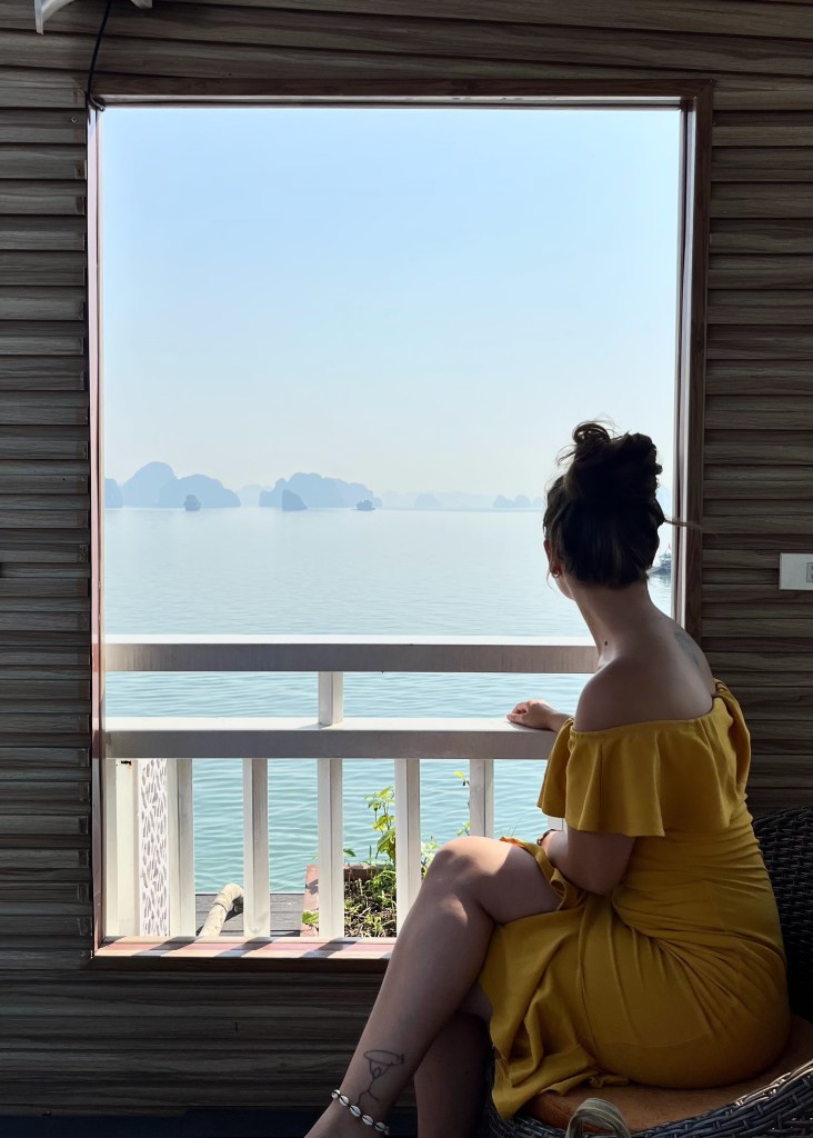 View from cruise in Halong Bay